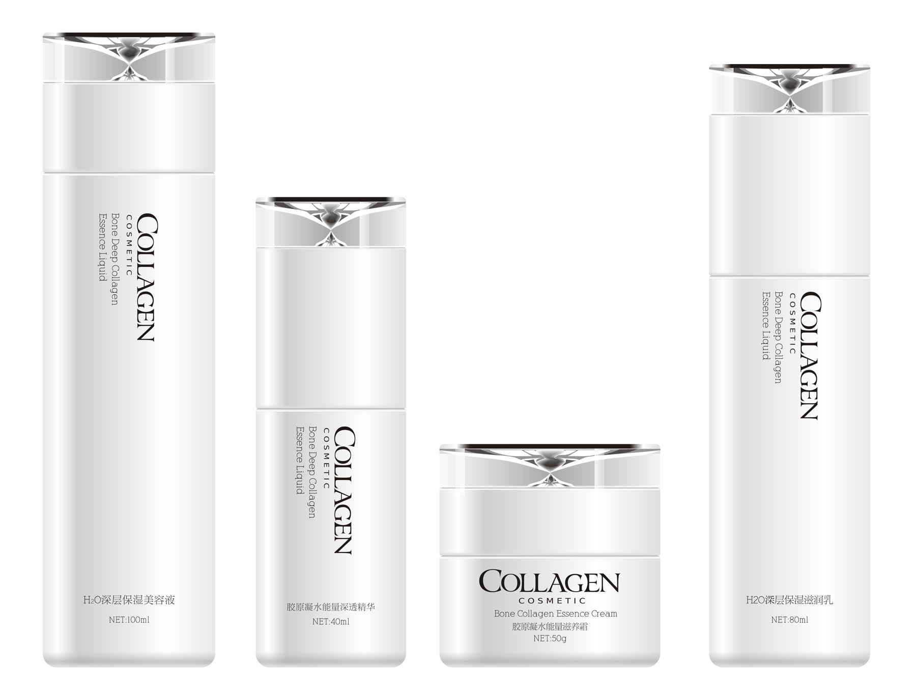 白色化妝品瓶體排版設計 極簡美學與品牌傳達的和諧統一